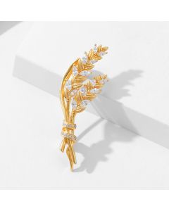 Women's Personality Temperament Sterling Silver Wheat Ear Brooch