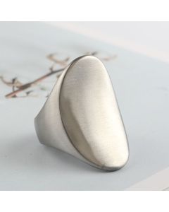 Stainless Steel Large Oval Simple Female Ring
