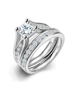 Hearts and Arrows Platinum Ring