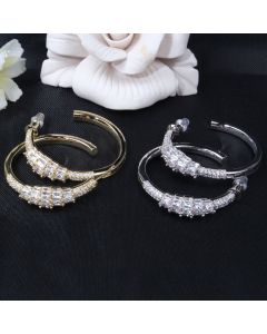 Women's Micro-Inlaid Zircon C-Shaped Earrings Fashion Earrings