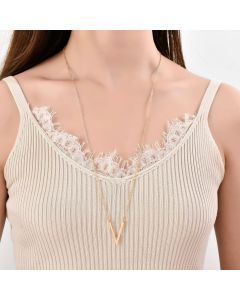 Fashion Simple Letter V Trousers Necklace