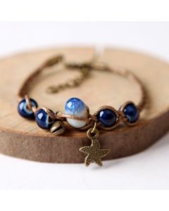 Handmade Retro Senshi Style Braided Ceramic Bracelet