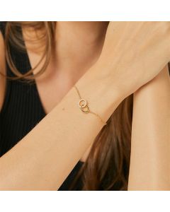 Simple Copper Plated Genuine Gold Bracelet