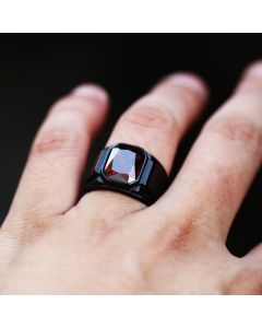 New Stainless Steel Electroplating Set Gem Ring Wholesale