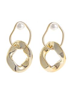 Frosty Wind Irregular Round Earrings