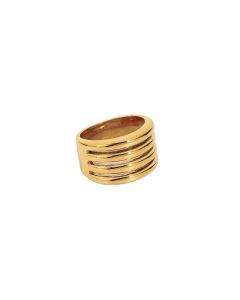 Punk Hollow Multi-Layer Wide Face Ring