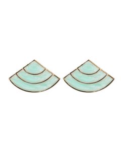 New Creative Fashion Earrings Simple Geometric Fan-shaped