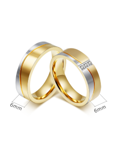 Titanium steel couple ring