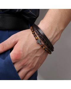 Fashion Personality Cross Multi-layer Metal Bracelet