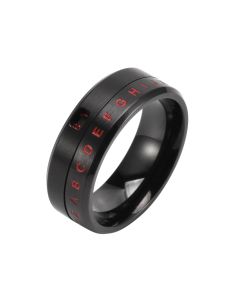 Men's Trendy English Alphabet Rotating Ring Accessories