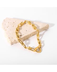 Exaggerated U-shaped Horseshoe Buckle Thick Chain Bracelet