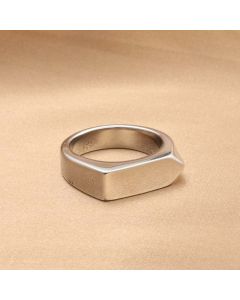 Titanium Steel Polished Ring Retro Fashion Men's Accessories Stainless Steel Rectangular Ring