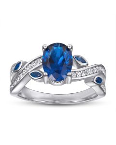Ladies Sapphire Simulation Diamond Ring