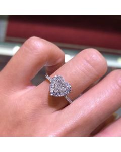 Creative Heart-shaped Diamond Ring