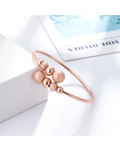 Stainless Steel Coil Beaded Bracelet