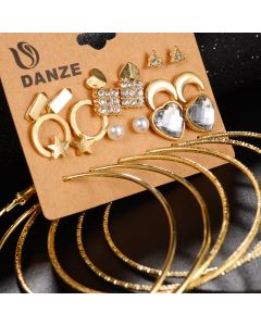 European And American Fashion Earrings Large Ring Earrings Geometric Earrings Set