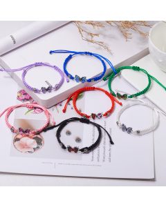 Butterfly Flower Hand-woven Adjustable Bracelet