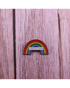Fashionable Simple Metal Copper Rainbow Brooch