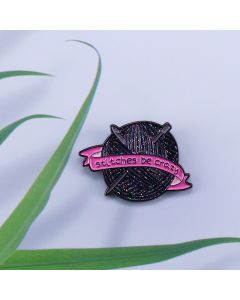 Crazy Needlework Brooch Creative Knitting Craft Badge