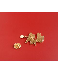 Little Fox Cartoon Brooch Cute Japanese Student Badge Collar Pin Men''s And Women''s Bags Accessories Fashion Personality