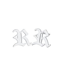 Ancient English Alphabet Stainless Steel Earrings Simple Personalized Earrings