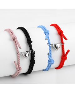 A Pair Of Two Half Heart Magnets Bracelet Pendant