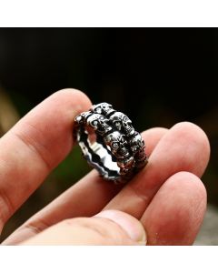 Men's Fashion Skull Titanium Steel Ring Jewelry