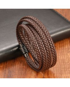 Fashion Multi-layer Woven Bracelet Leather Men