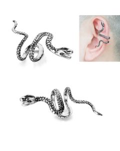 Snake-shaped earrings made of copper