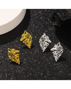 Women's Retro Domineering Wolf Head Earrings
