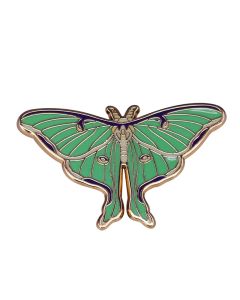 Silkworm Moth Enamel Brooch Fashion Jewelry Accessories