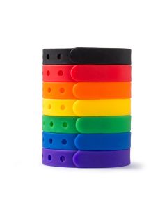 Blank Multicolor Adjustable Silicone Bracelet With Buckle