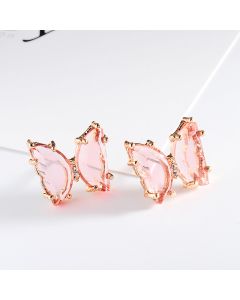 Summer Super Fairy Transparent Butterfly Earrings Simple Temperament