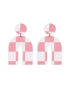 Simple Resin Candy Color Geometric Earrings