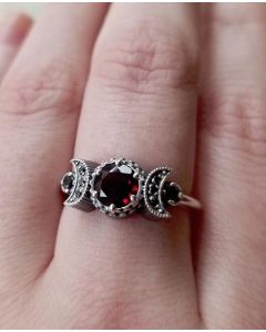Dazzling Inlaid Zircon Women's Silver Ring