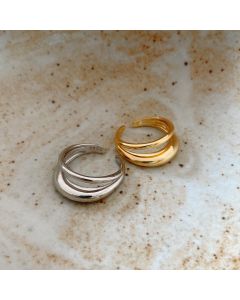 Double Ring Lady Opening S925 Sterling Silver Ring