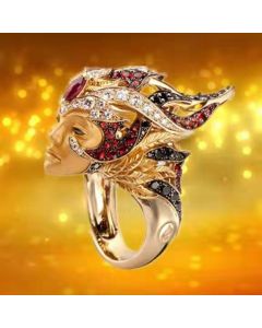 New Product Explosion Retro Queen's Majesty Diamond Ring