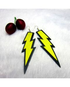 Retro Star Nightclub Multilayer Acrylic Lightning Earrings