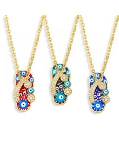 Flip-Flop Necklace Female Dripping Eye Pendant