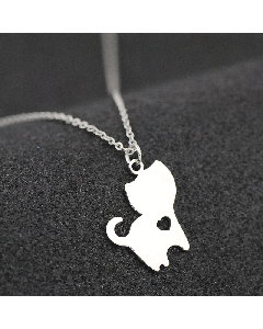 Cute Cat Pendant Stainless Steel Necklace