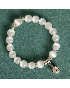10MM Hollow Ball Korean Style Crystal Opal Beaded Bracelet