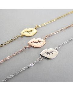 Accessories Stainless Steel Pendant Necklace Female Europe and America Lip Print Lip Clavicle Chain