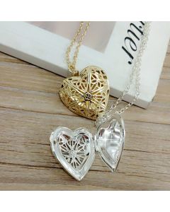 Heart-shaped Love Necklace Can Be Opened For Small Photos