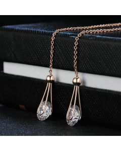Simple And Fashionable Ear Line Zircon Plated With Rose Gold