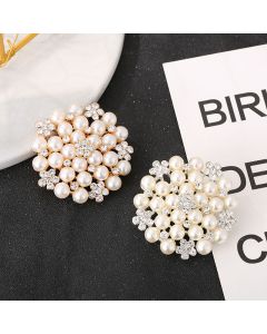 Fashion Pearl Diamond Brooch Clothing Accessories