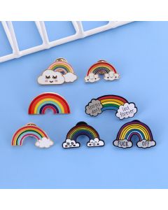 Fashion Small Rainbow Badge Zinc Alloy Cartoon Brooch