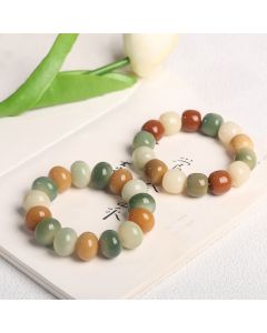 Women's Fashion White Jade Bodhi Root Hand Bracelet
