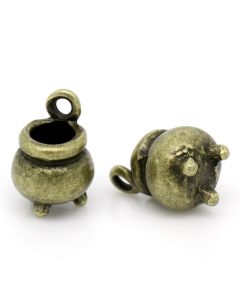 DIY jewelry accessories vintage handmade materials antique gold incense burner pendant