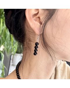 Natural Silver Earrings Minority Simple Women