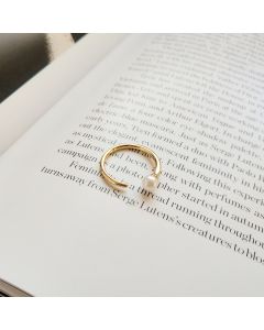 New Korean S925 Sterling Silver Pearl Ring